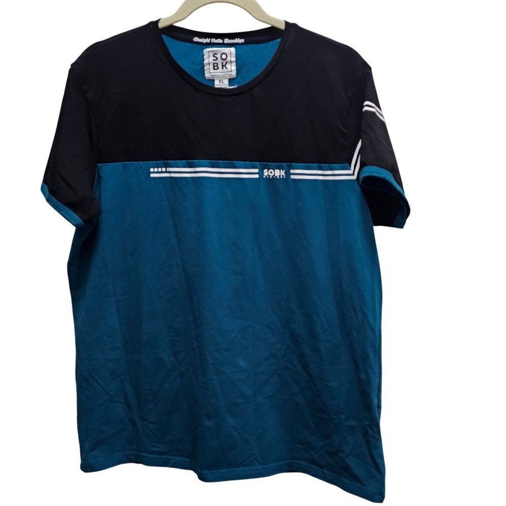 SOBK Straight Outta Brooklyn Mens XL T-Shirt Teal Black Supreme Cotton‎